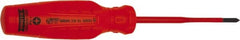 Proto - #1, 8-7/16" OAL, Insulated Phillips Screwdriver - 4" Blade Length, Round Shank, Impact & Chemical Resistant Handle - Exact Tooling