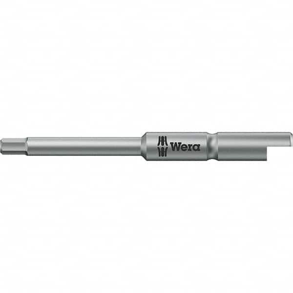 Wera - 2mm Hex Screwdriver Bit - 1/4" Drive, 44mm OAL - Exact Tooling