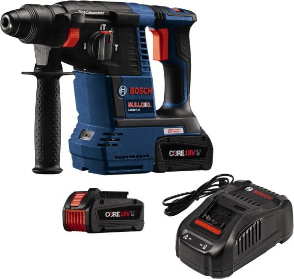 Bosch - 18 Volt SDS Plus Chuck Cordless Rotary Hammer - 0 to 4,300 BPM, 0 to 900 RPM, Reversible - Exact Tooling