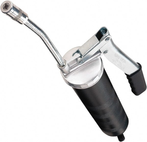 lumax - 10,000 Max psi, Rigid Lever Grease Gun - 14 oz Capacity, 1/8 Thread Outlet, 16 (High Volume Mode) Strokes per oz, Cartridge Fill - Exact Tooling
