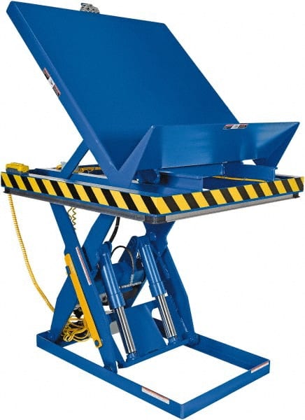Vestil - 4,000 Lb Capacity Electric Scissor Lift - 11" to 47" Lift Height, 48" Platform Length x 48" Platform Width - Exact Tooling