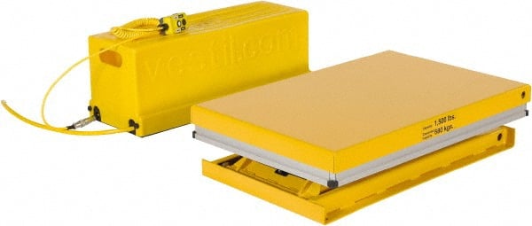 Vestil - 1,500 Lb Capacity Electric Scissor Lift - 8-5/8" to 31" Lift Height, 36" Platform Length x 24" Platform Width - Exact Tooling