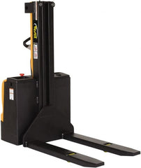 Vestil - 2,200 Lb Capacity, 62" Lift Height, Battery Powered Stacker - 3-3/8" Lowered Height, 42" Fork Length, 32" Overall Width - Exact Tooling