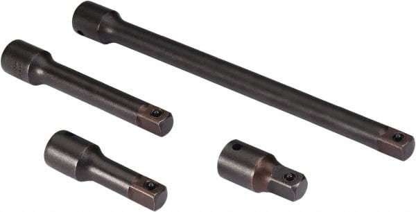 Proto - 1/2" Drive Socket Impact Locking Extension Set - 4 Pieces, Includes 2, 3, 5, 10" Lengths - Exact Tooling