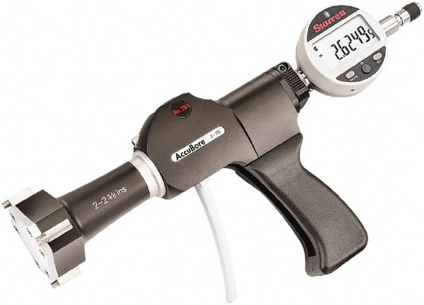 Starrett - Electronic Bore Gages Type: Pistol Grip Electronic Bore Gage Minimum Measurement (Decimal Inch): 2.0000 - Exact Tooling