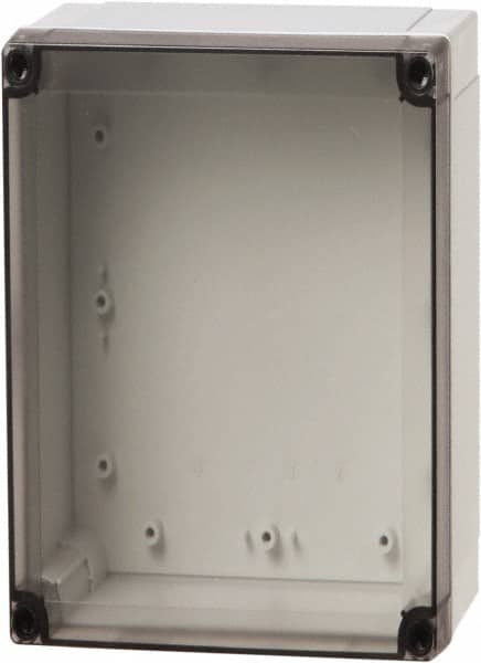 Fibox - Polycarbonate Standard Enclosure Screw Flat Cover - NEMA 1, 4, 4X, 6, 12, 13, 180mm Wide x 130 mm High x 210mm Deep - Exact Tooling