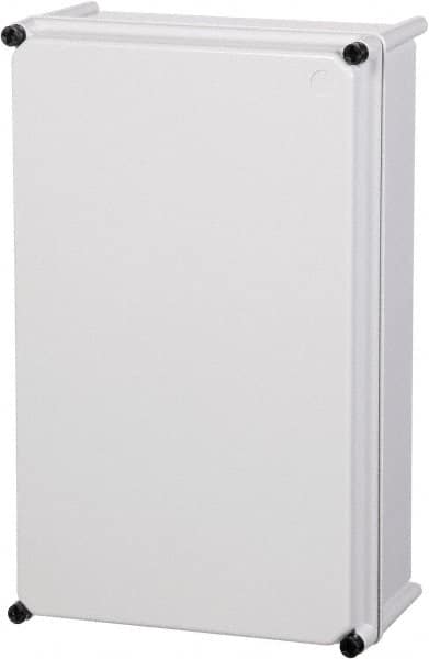 Fibox - Polycarbonate Standard Enclosure Screw Cover - NEMA 1, 3, 3S, 4, 4X, 6, 6P, 12, 5.12" Wide x 11.02" High x 22.05" Deep, Impact Resistant - Exact Tooling