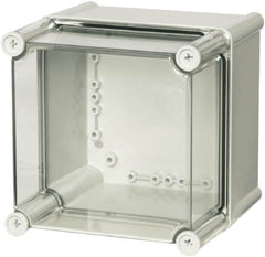 Fibox - Polycarbonate Standard Enclosure Screw Cover - NEMA 1, 3, 3S, 4, 4X, 6, 6P, 12, 5.12" Wide x 7.48" High x 7.48" Deep, Impact Resistant - Exact Tooling