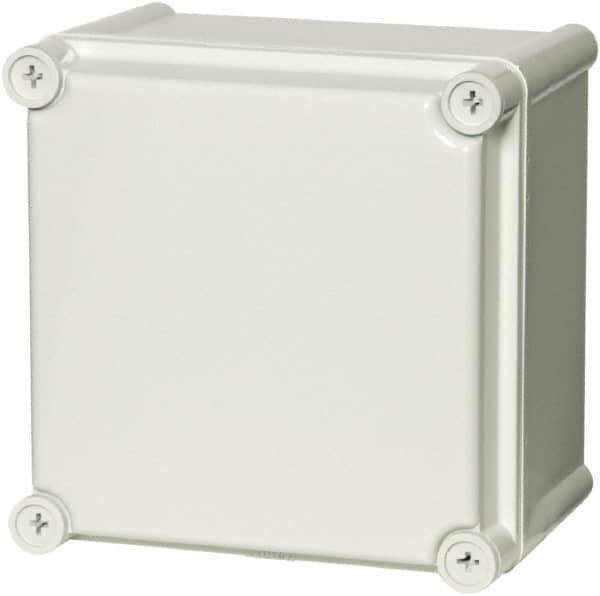 Fibox - Polycarbonate Standard Enclosure Screw Cover - NEMA 1, 3, 3S, 4, 4X, 6, 6P, 12, 5.12" Wide x 7.48" High x 7.48" Deep, Impact Resistant - Exact Tooling