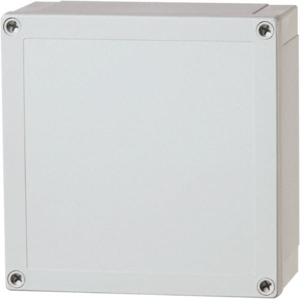 Fibox - Polycarbonate Standard Enclosure Screw Flat Cover - NEMA 1, 4, 4X, 6, 12, 13, 180mm Wide x 180 mm High x 210mm Deep - Exact Tooling