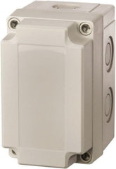 Fibox - Polycarbonate Standard Enclosure Screw Flat Cover - NEMA 1, 4, 4X, 6, 12, 13, 7.09" Wide x 10.04" High x 4.92" Deep - Exact Tooling