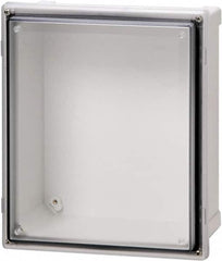 Fibox - Polycarbonate Standard Enclosure Screw Cover - NEMA 4, 4X, 6, 6P, 12, 13, 12" Wide x 14" High x 7" Deep, Impact, Moisture & Corrosion Resistant, Dirt-tight & Dust-tight - Exact Tooling
