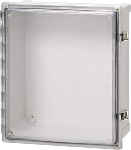 Fibox - Polycarbonate Standard Enclosure Screw Cover - NEMA 4, 4X, 6, 6P, 12, 13, 12" Wide x 14" High x 7" Deep, Impact, Moisture & Corrosion Resistant, Dirt-tight & Dust-tight - Exact Tooling