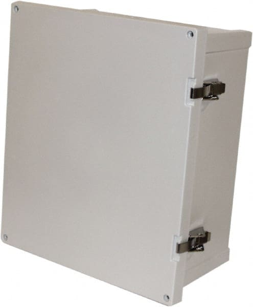 Fibox - Polycarbonate Standard Enclosure Hinge Flat Cover - NEMA 4, 4X, 6, 6P, 12, 13, 6" Wide x 8" High x 4" Deep, Impact, Moisture & Corrosion Resistant, Dirt-tight & Dust-tight - Exact Tooling