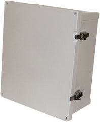 Fibox - Polycarbonate Standard Enclosure Hinge Flat Cover - NEMA 4, 4X, 6, 6P, 12, 13, 8" Wide x 10" High x 3" Deep, Impact, Moisture & Corrosion Resistant, Dirt-tight & Dust-tight - Exact Tooling