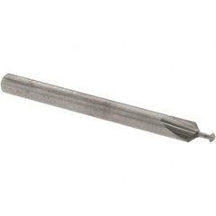 Accupro - 1/16° 1/16" Cut Diam, 0.031" Cut Width, 1/8" Shank, Solid Carbide Double-Angle Cutter - Exact Tooling