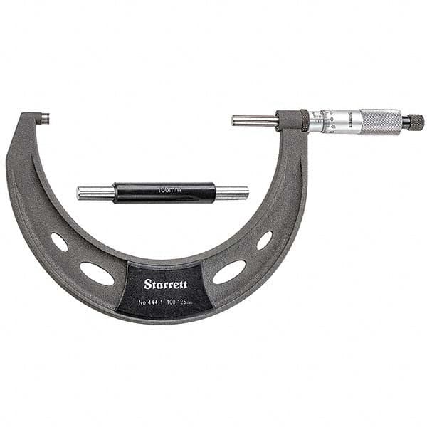 Starrett - Mechanical Outside Micrometers Minimum Measurement (mm): 100.00 Maximum Measurement (mm): 125.00 - Exact Tooling