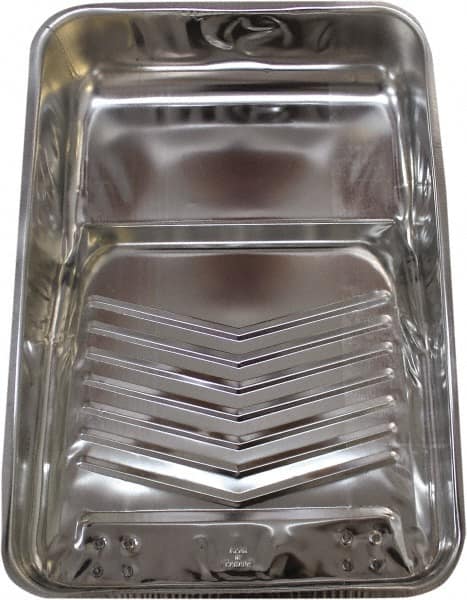 Premier Paint Roller - 9" Roller Compatible Paint Tray - 2 Qt Capacity, 29" Wide, Steel - Exact Tooling