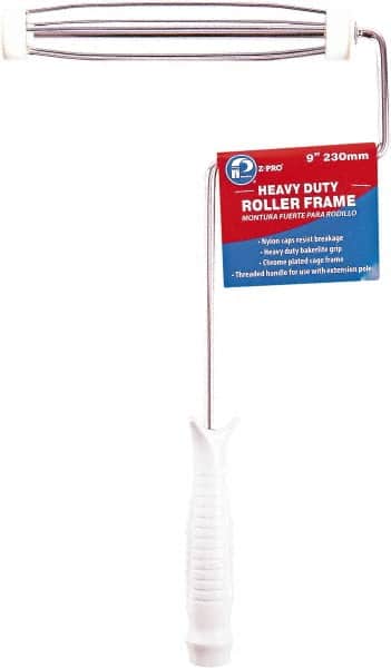 Premier Paint Roller - 9" Wide x 13" Long Heavy-Duty Birdcage Frame - Steel Frame, Plastic Handle - Exact Tooling
