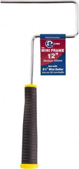 Premier Paint Roller - 6" Wide x 12" Long Mini Roller Frame - Steel Frame, Plastic Handle - Exact Tooling