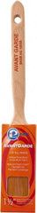 Premier Paint Roller - 1-1/2" Oval Polyester Sash Brush - 2-1/2" Bristle Length, 7" Wood Sash Handle - Exact Tooling