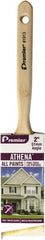 Premier Paint Roller - 2-1/2" Angled Polyester/Natural Angular Brush - 2" Bristle Length, 7" Wood Sash Handle - Exact Tooling