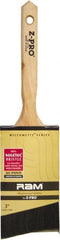 Premier Paint Roller - 3" Angled Polyester Angular Brush - 3-1/2" Bristle Length, 2" Wood Sash Handle - Exact Tooling