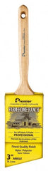 Premier Paint Roller - 3" Angled Nylon/Polyester Angular Brush - 3-1/4" Bristle Length, 7-1/2" Wood Sash Handle - Exact Tooling