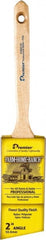 Premier Paint Roller - 2" Angled Nylon/Polyester Angular Brush - 2-3/4" Bristle Length, 7" Wood Sash Handle - Exact Tooling