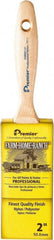 Premier Paint Roller - 2" Flat Nylon/Polyester General Purpose Paint Brush - 2-3/4" Bristle Length, 5-1/4" Wood Beavertail Handle - Exact Tooling