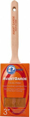 Premier Paint Roller - 3" Oval Polyester Sash Brush - 3-1/4" Bristle Length, 7-3/4" Wood Sash Handle - Exact Tooling
