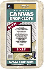 Premier Paint Roller - Heavy Weight Canvas Drop Cloth - 12' x 9', 1 mil Thick, Off White - Exact Tooling