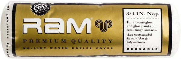 Premier Paint Roller - 3/4" Nap, 9" Wide Paint Roller Cover - Rough Texture, Polyester - Exact Tooling