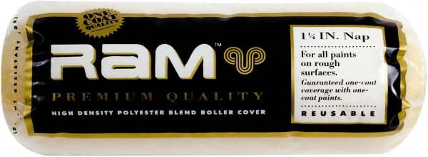 Premier Paint Roller - 1-1/4" Nap, 9" Wide Paint Roller Cover - Extra-Rough Texture, Polyester - Exact Tooling