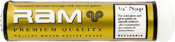 Premier Paint Roller - 1/4" Nap, 9" Wide Paint Roller Cover - Smooth Texture, Polyester - Exact Tooling