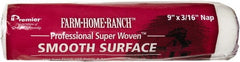 Premier Paint Roller - 3/16" Nap, 9" Wide Paint Roller Cover - Smooth Texture, Woven & Polyester - Exact Tooling