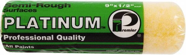 Premier Paint Roller - 1/2" Nap, 9" Wide Paint Roller Cover - Semi-Rough Texture, Polyester - Exact Tooling