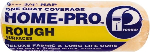 Premier Paint Roller - 3/4" Nap, 9" Wide Paint Roller Cover - Rough Texture, Polyester - Exact Tooling
