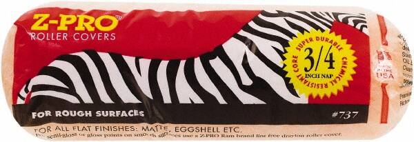 Premier Paint Roller - 3/4" Nap, 9" Wide Paint Roller Cover - Rough Texture, Polyester - Exact Tooling