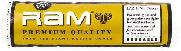 Premier Paint Roller - 1/2" Nap, 9" Wide Paint Roller Cover - Semi-Rough Texture, Polyester - Exact Tooling