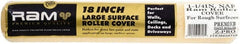 Premier Paint Roller - 1-1/4" Nap, 18" Wide Paint Roller Cover - Extra-Rough Texture, Polyester - Exact Tooling
