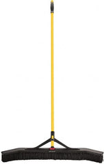 Rubbermaid - 36" Medium Duty Synthetic Push Broom - 3" Bristle Length, Foam Block, Threaded Handle Connection, Handle Included - Exact Tooling