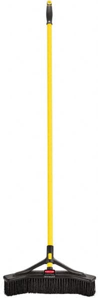 Rubbermaid - 18" Medium Duty Synthetic Push Broom - 3" Bristle Length, Foam Block, Threaded Handle Connection, Handle Included - Exact Tooling