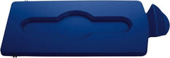 Rubbermaid - Rectangle Lid for Use with 23 Gal Rectangular Recycle Containers - Blue, Polypropylene, For Slim Jim Trash Cans - Exact Tooling