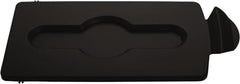 Rubbermaid - Rectangle Lid for Use with 23 Gal Rectangular Recycle Containers - Black, Polypropylene, For Slim Jim Trash Cans - Exact Tooling