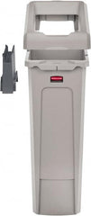 Rubbermaid - Square Lid for Use with 23 Gal Rectangular Recycle Containers - Gray, Polypropylene, For Slim Jim Trash Cans - Exact Tooling