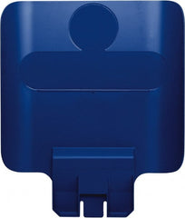Rubbermaid - Square Lid for Use with 23 Gal Rectangular Recycle Containers - Blue, Polypropylene, For Slim Jim Trash Cans - Exact Tooling