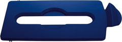 Rubbermaid - Rectangle Lid for Use with 23 Gal Rectangular Recycle Containers - Blue, Polypropylene, For Slim Jim Trash Cans - Exact Tooling