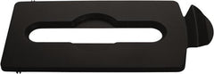 Rubbermaid - Rectangle Lid for Use with 23 Gal Rectangular Recycle Containers - Black, Polypropylene, For Slim Jim Trash Cans - Exact Tooling
