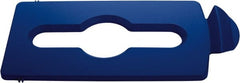 Rubbermaid - Rectangle Lid for Use with 23 Gal Rectangular Recycle Containers - Blue, Polypropylene, For Slim Jim Trash Cans - Exact Tooling